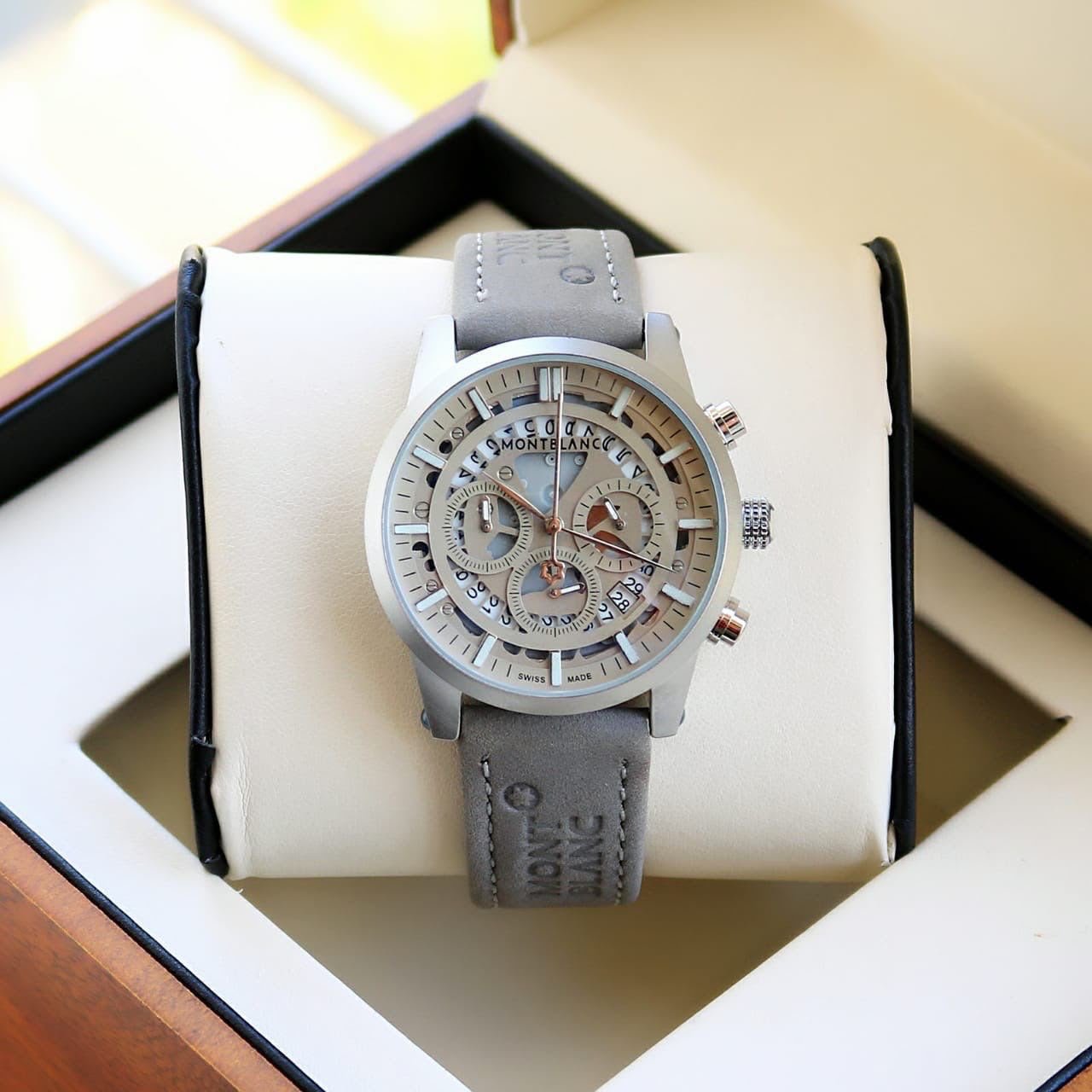 Montblanc - Grey Leather Strap