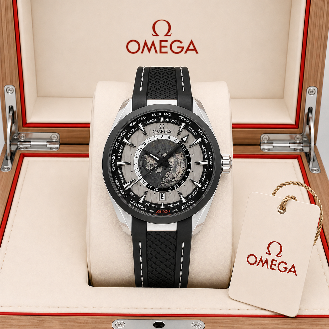 Omega Seamaster - Black, Steel Bracelet