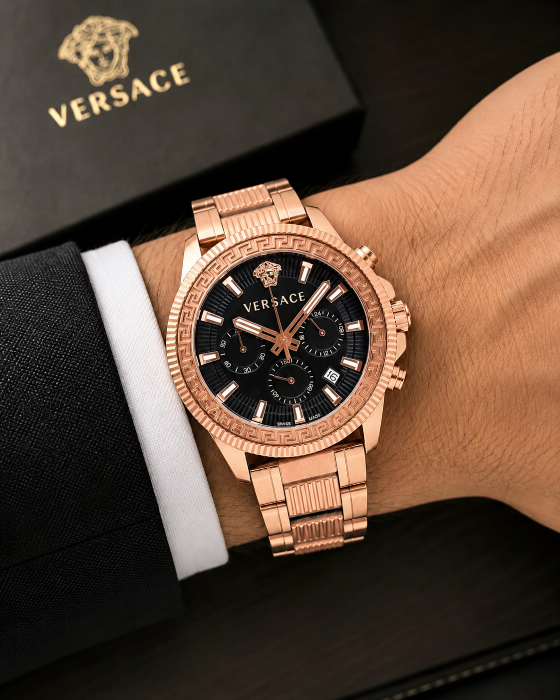 *✅ VERSACE GRECA ACTION – ICONIC LUXURY CHRONOGRAPH EDITION ✅*