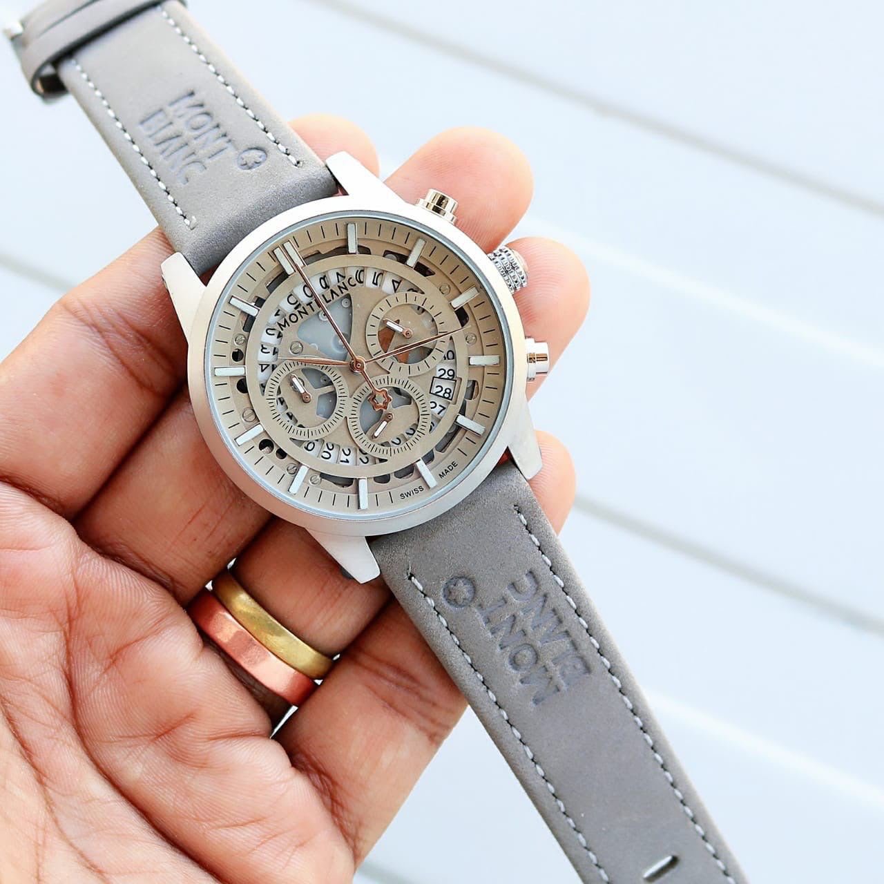 Montblanc - Grey Leather Strap