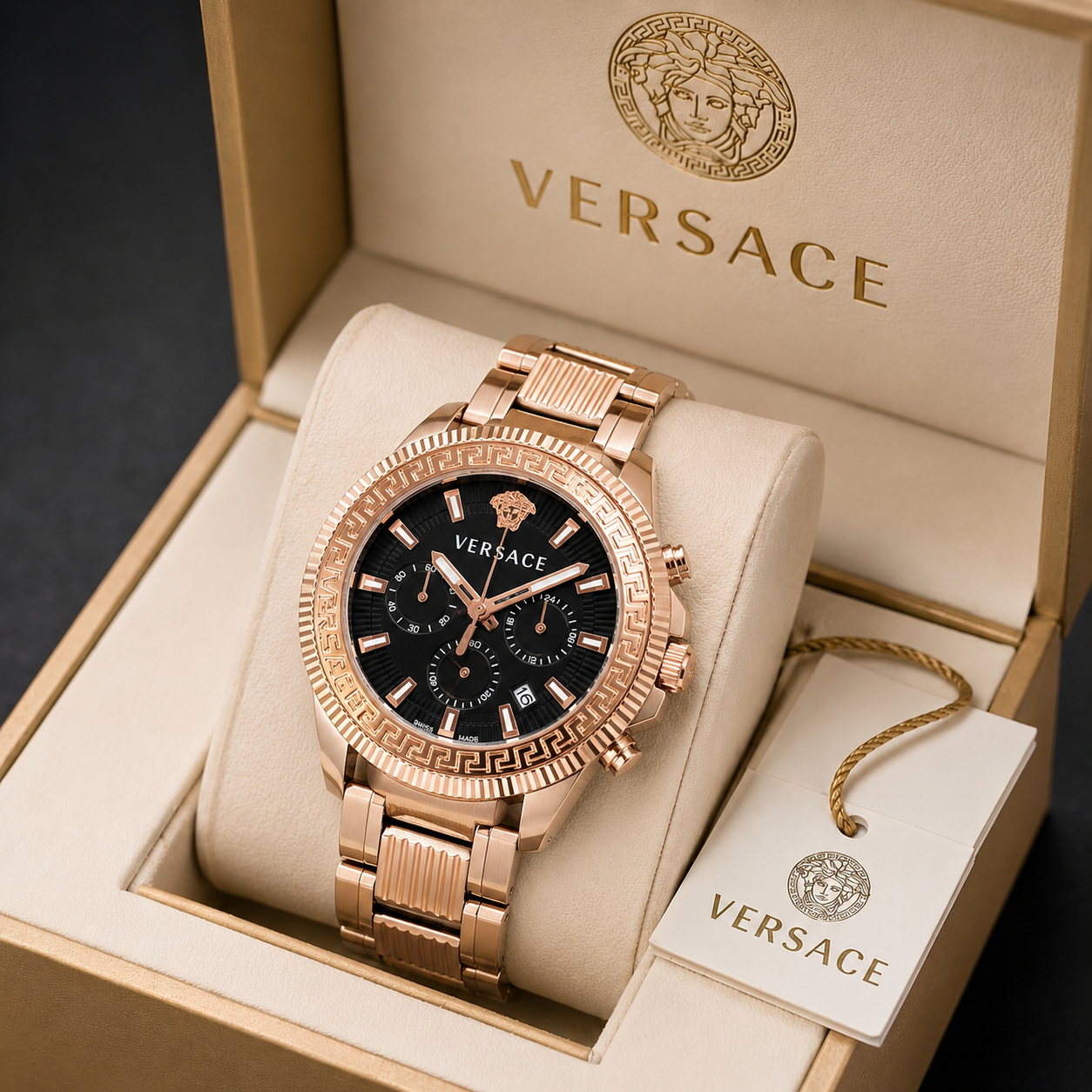 *✅ VERSACE GRECA ACTION – ICONIC LUXURY CHRONOGRAPH EDITION ✅*