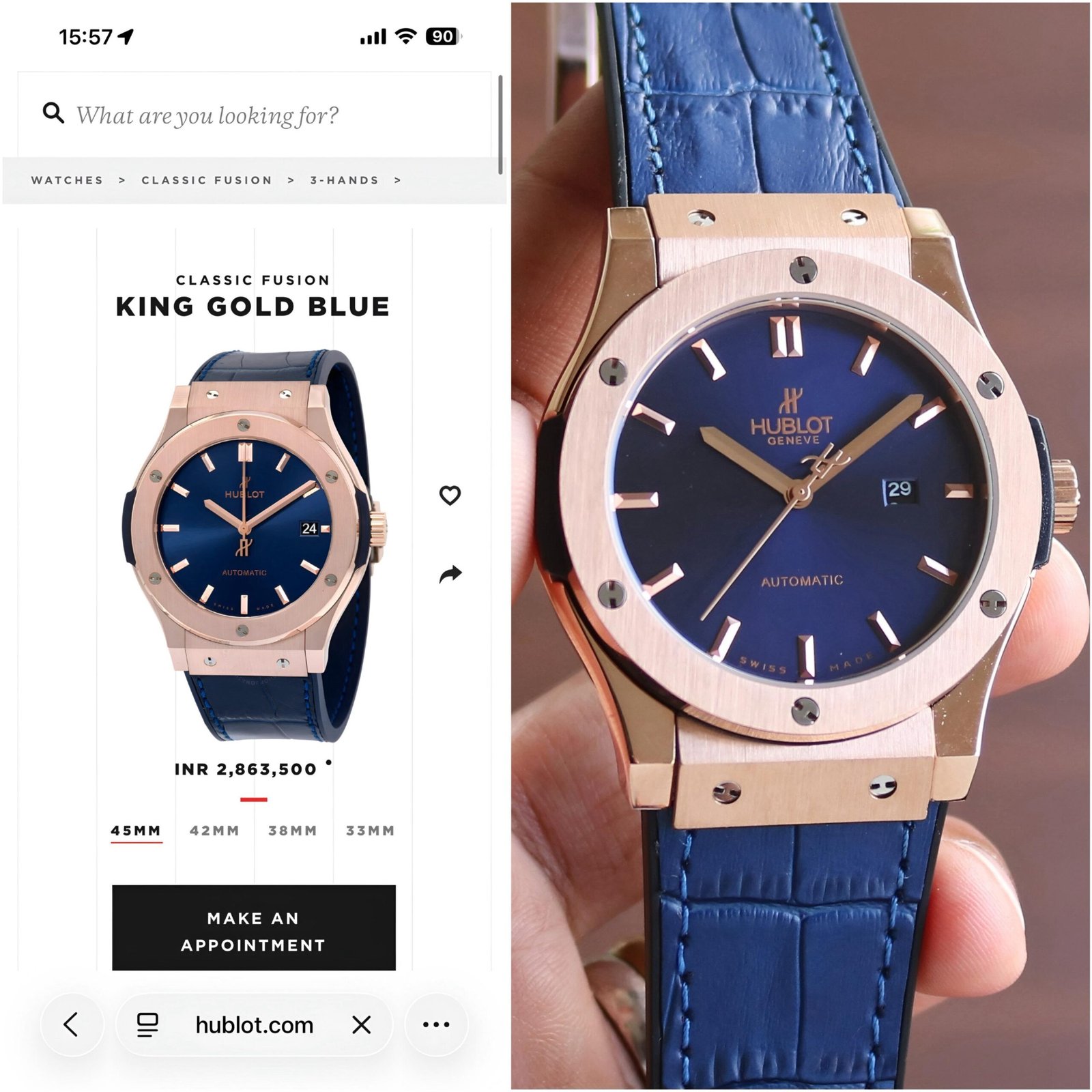 Hublot Classic Fusion automatic