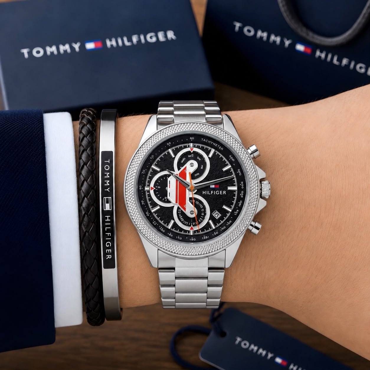 ✅ TOMMY HILFIGER CHRONOGRAPH – SPORTY Blue EDITION ✅*