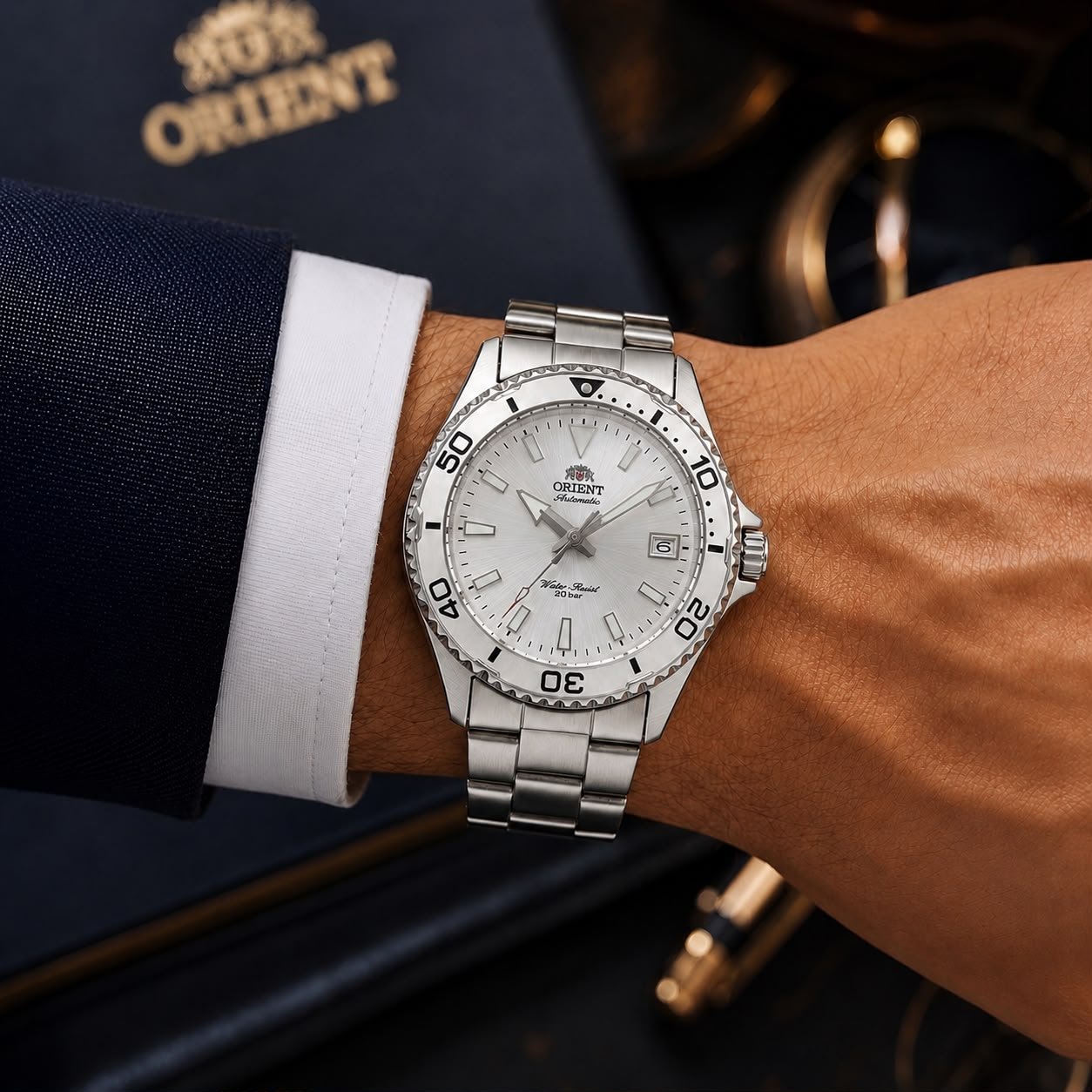 *Orient Mako 42 Steel Automatic Watch RA-AC0Q02L.*