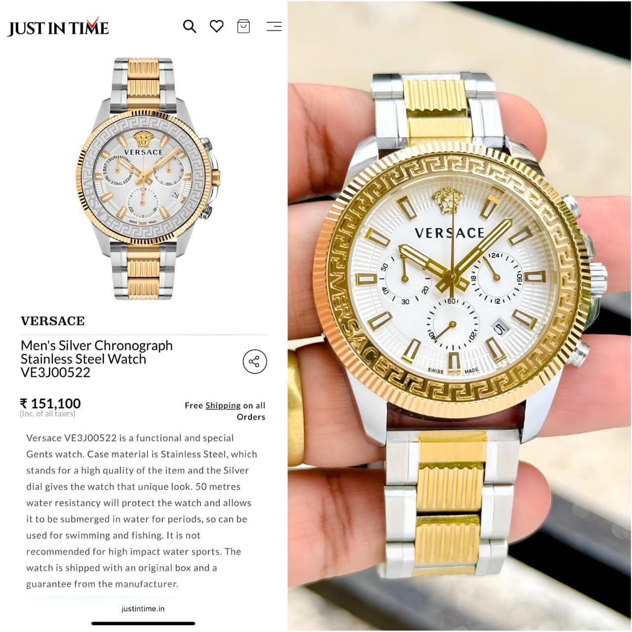 *✅ VERSACE GRECA ACTION – ICONIC LUXURY CHRONOGRAPH EDITION ✅*