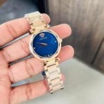 Versace Women’s Rose Gold & Blue dial Luxury Watch